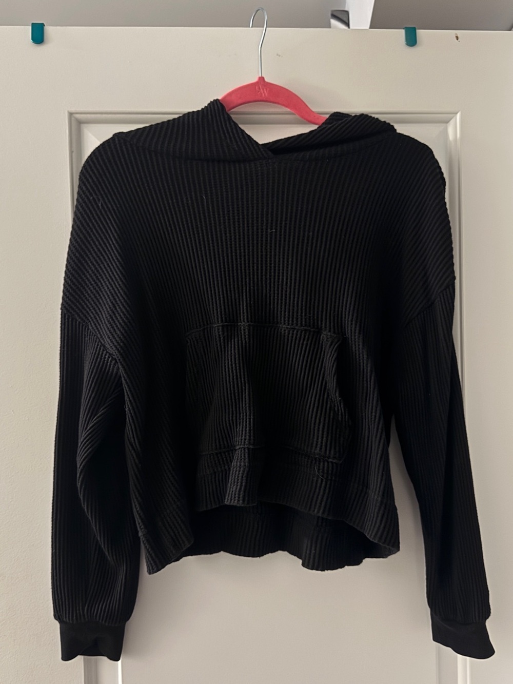 GAP Black Ribbed Hoodie